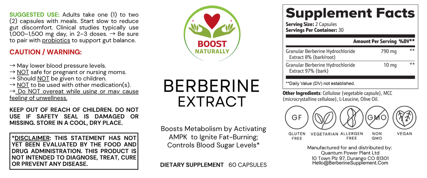 Save Up to 50% Off Natural Berberine Extract